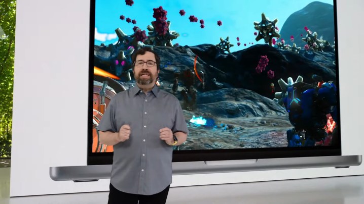 Apple presenting No Man's Sky for Mac at WWDC 2022.
