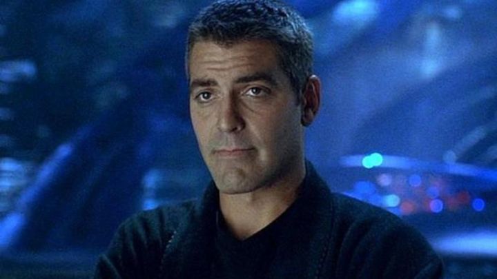 George Clooney as Bruce Wayne in the Batcave in Batman & Robin