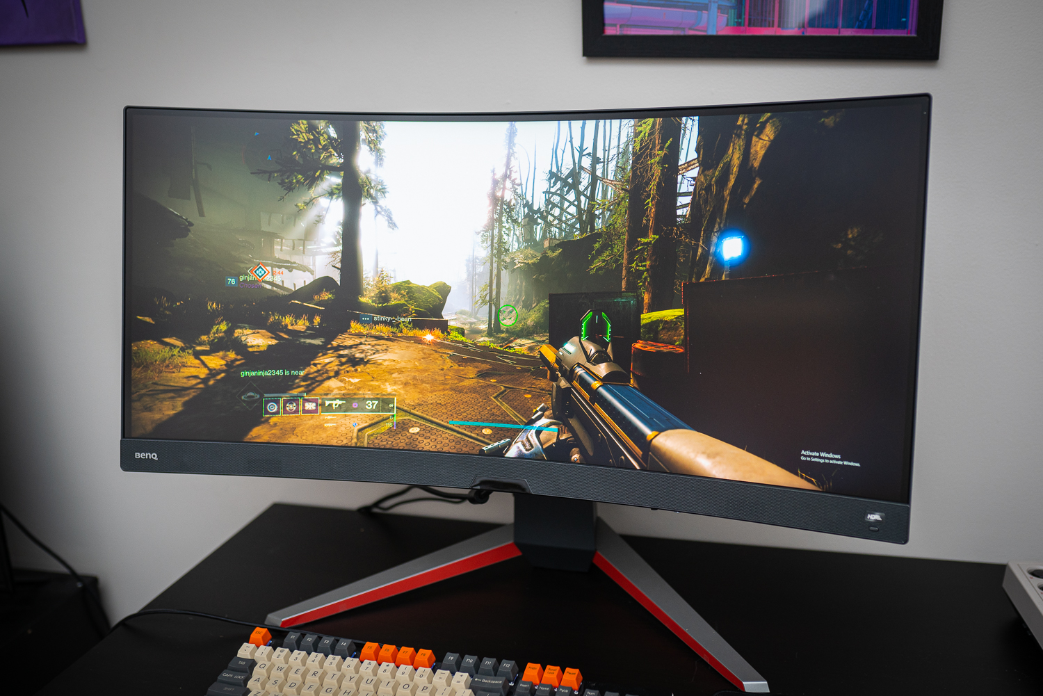 The BenQ Mobiuz EX3410R monitor.