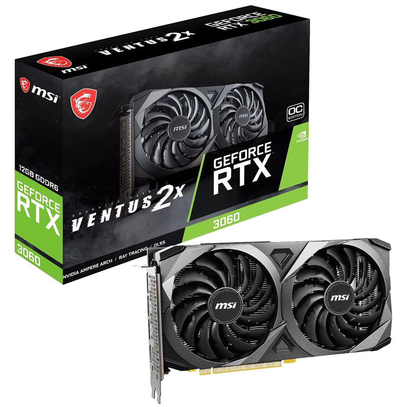 The MSI Ventus 2x RTX 3060 GPU