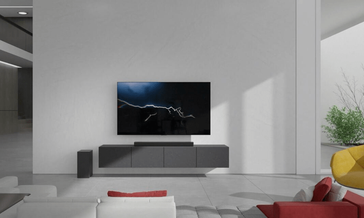 The LG S75QR 5.1.2 Channel Soundbar in the living room.