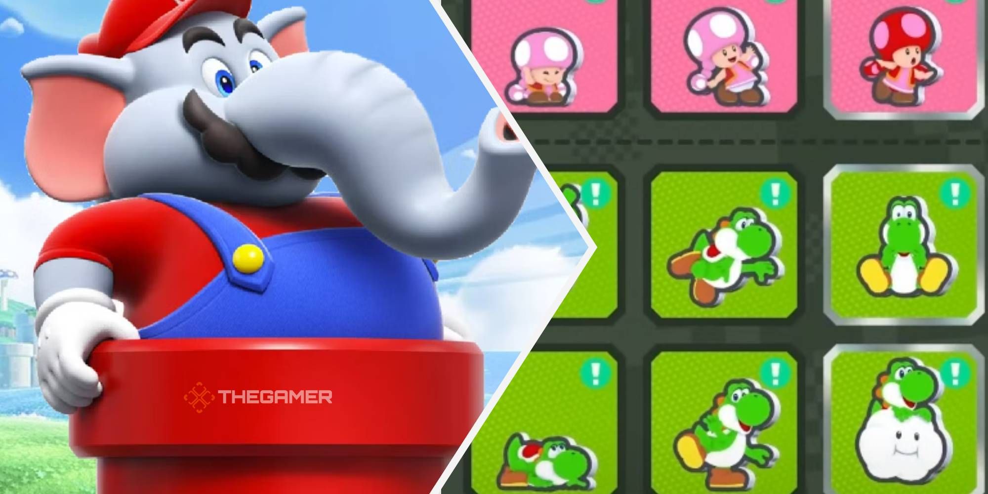 Elephant Mario and Various Standees Super Mario Bros Wonder