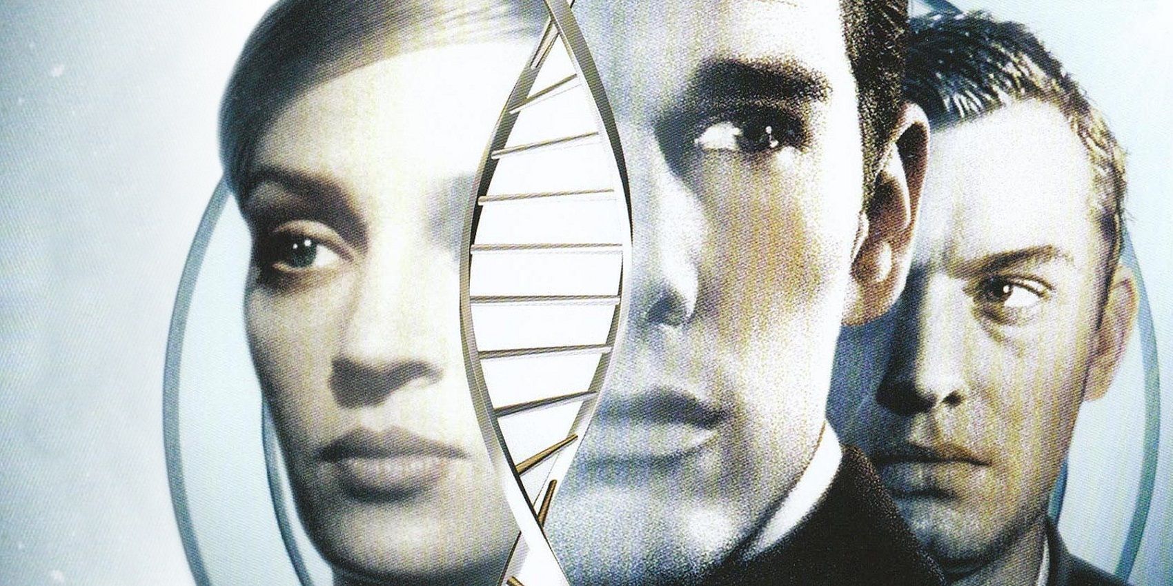 Jude Law, Uma Thurman, and Ethan Hawke in Gattaca.