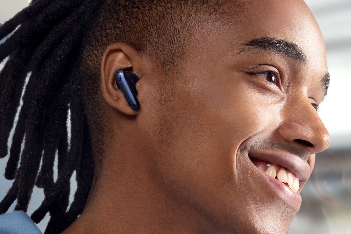 Man wearing Anker Soundcore Liberty 4 NC.