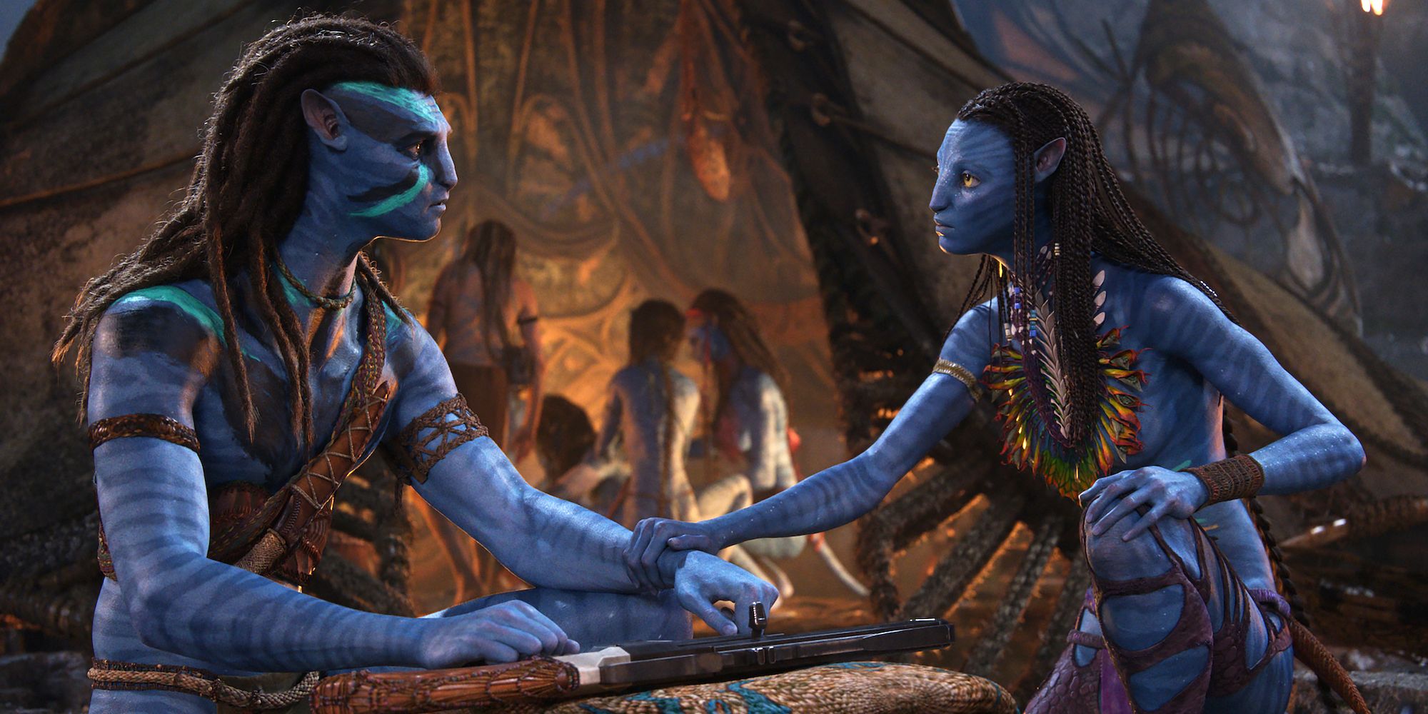 Jake and Neytiri in Avatar: Way Of Water.