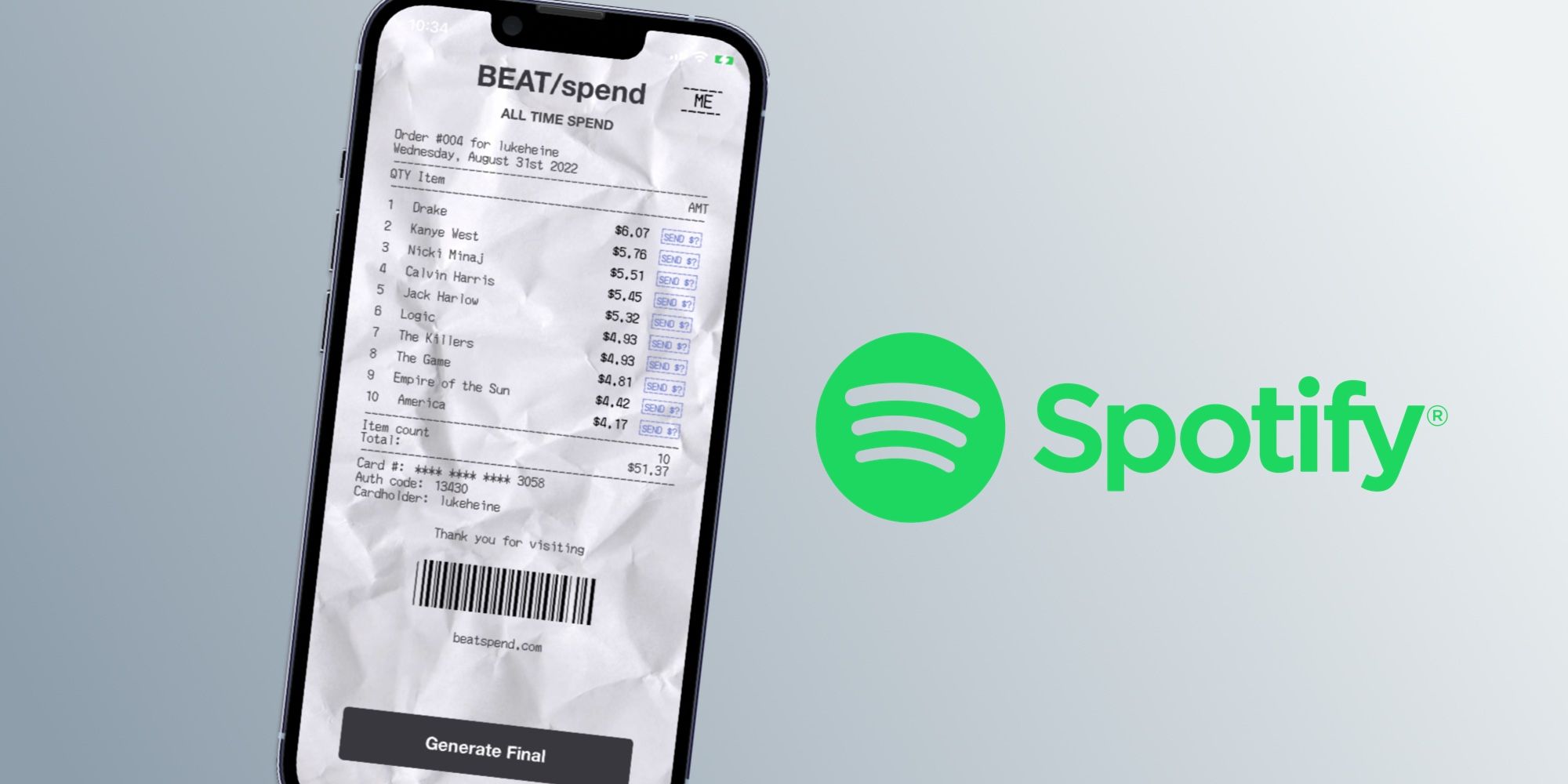 How To Get A Receipt Of Your Favorite Artists